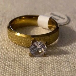 CZ solitaire ring size 9.5